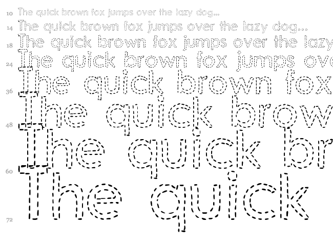 DJB Hand Stitched font waterfall